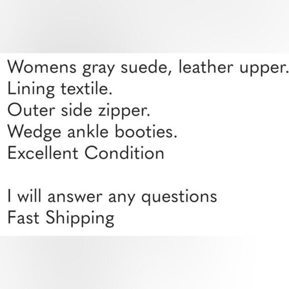 KENNETH COLE REACTION WOMENS GRAY SUEDE LEATHER WEDGE ANKLE BOOTIES SZ 6 - Picture 11 of 11